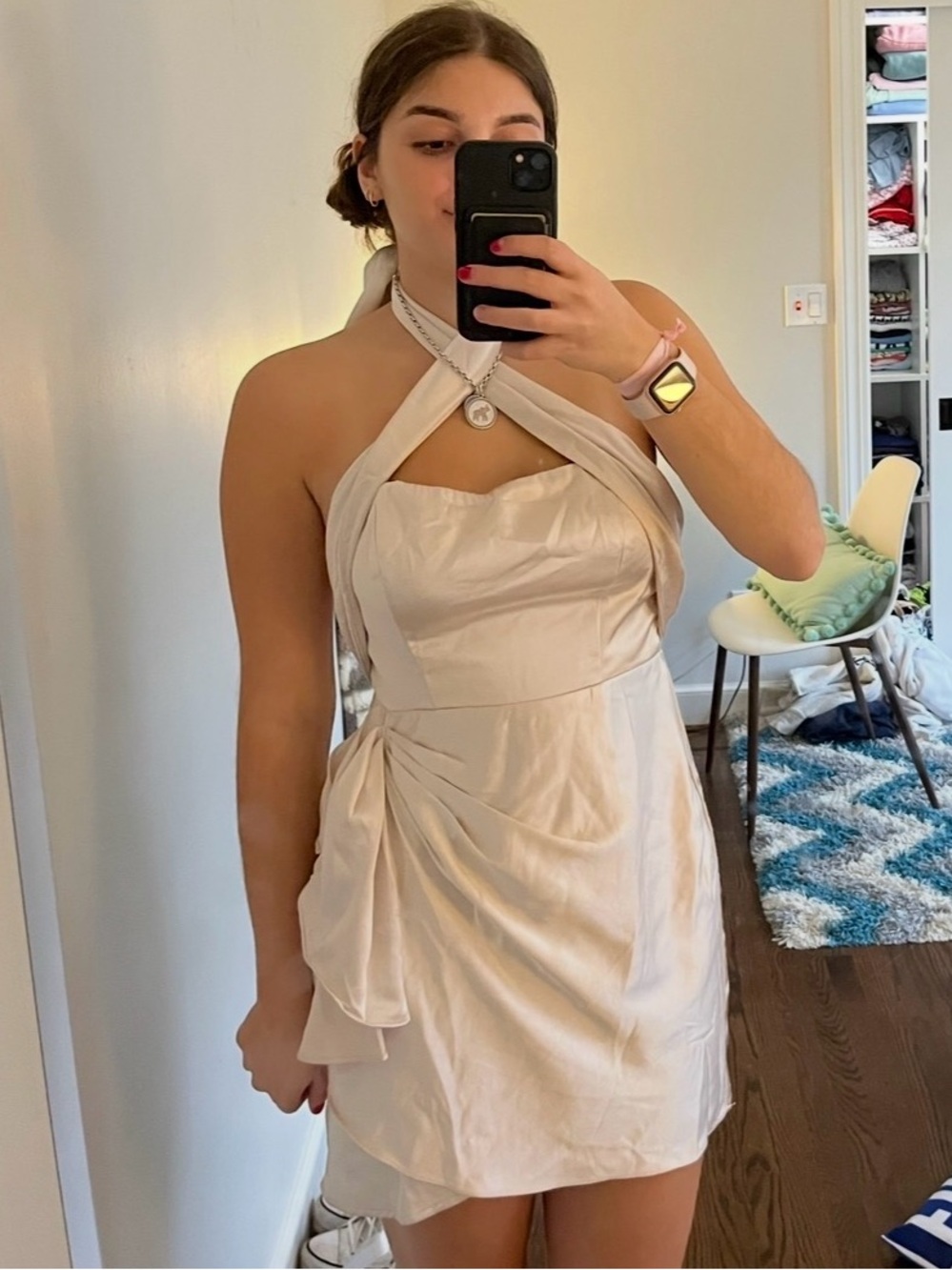 Hello Molly Cream Mini Dress